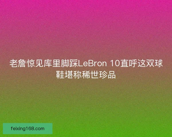 老詹惊见库里脚踩LeBron 10直呼这双球鞋堪称稀世珍品